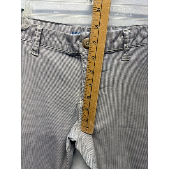 Gap Womens Mid-Rise Striped Ankle Pants With Button Front Size 0 - Picture 6 of 9